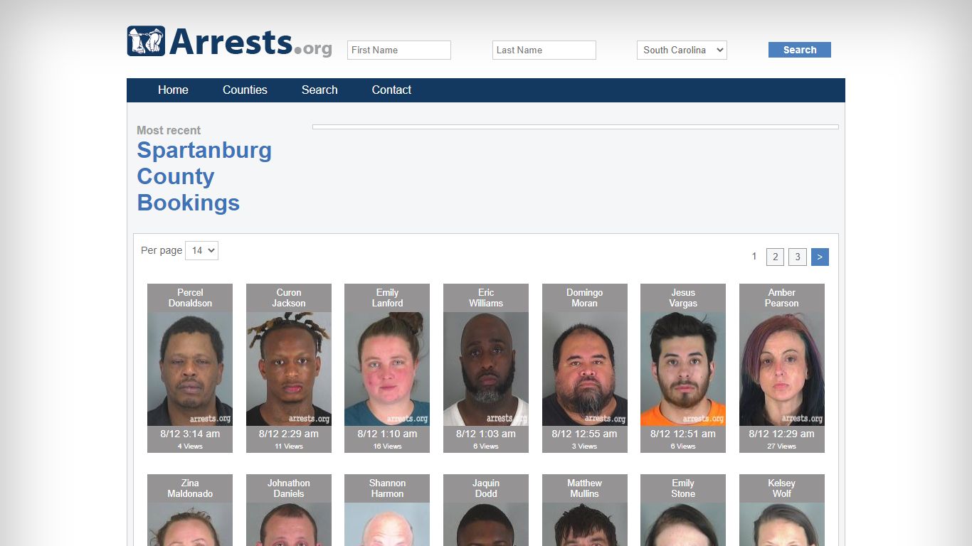 Spartanburg County Arrests and Inmate Search